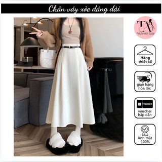 Chân Váy Xoè Dáng Dài Xếp Li Cạp Cao Tôn Dáng Che Mọi Khuyết Điểm Phong Cách Nhẹ Nhàng Bassic vải vitex mềm mịn - X7_thumbnail_0