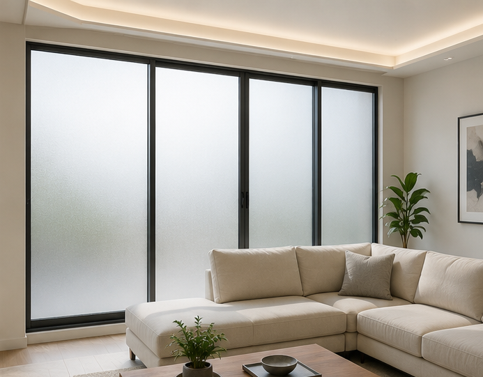 Living Room Privacy Window Film