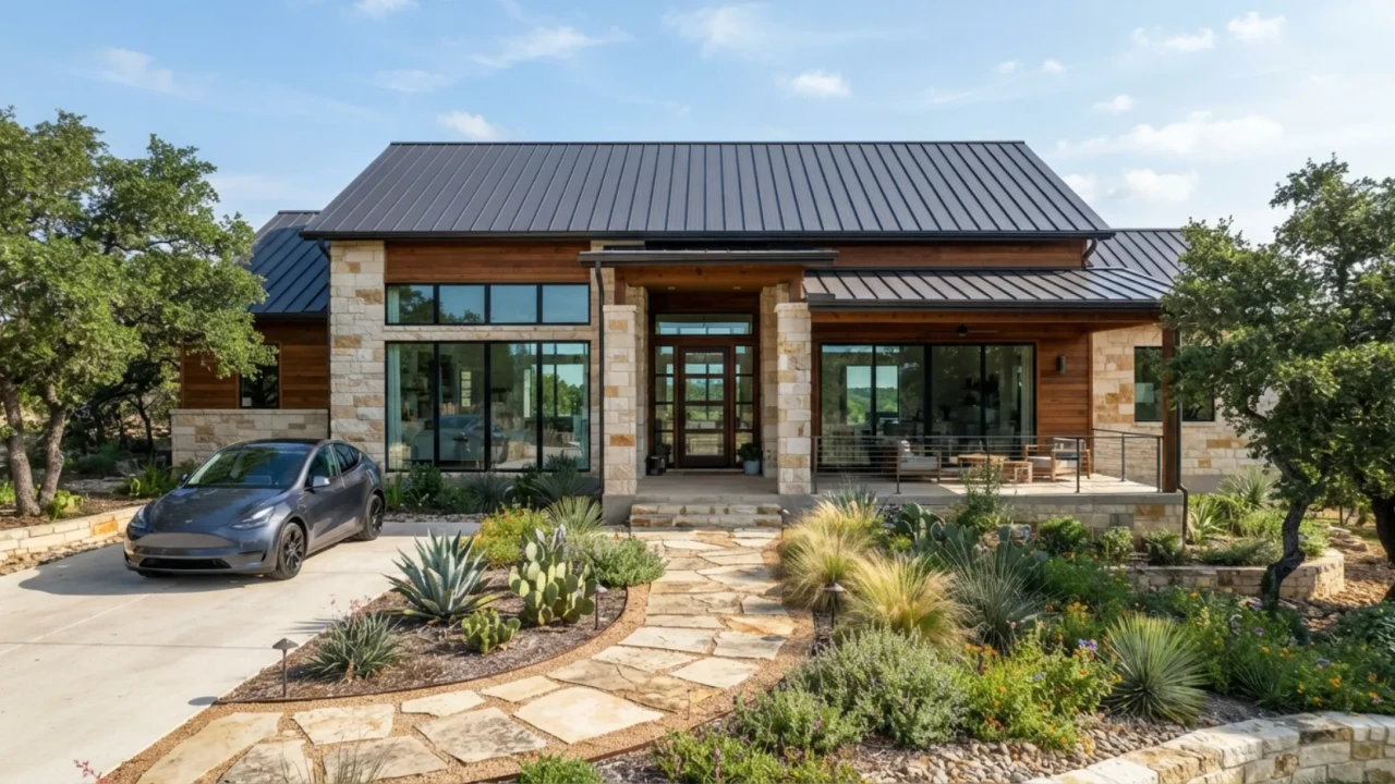 Standing seam metal roof on San Antonio residential home