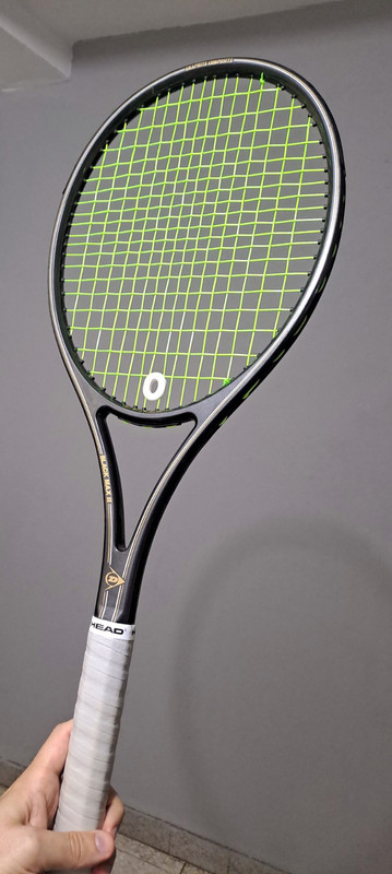 Raquette De Tennis Vintage Dunlop Black Max II - Graphite Composite - Taille 4 3/8 - Avec étui