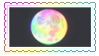 pastel rainbow moon