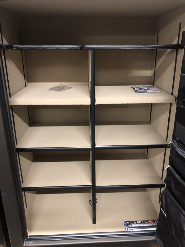 Stall mat under safe.