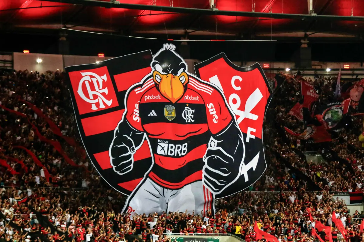 Festa da torcida do Flamengo nas arquibancadas