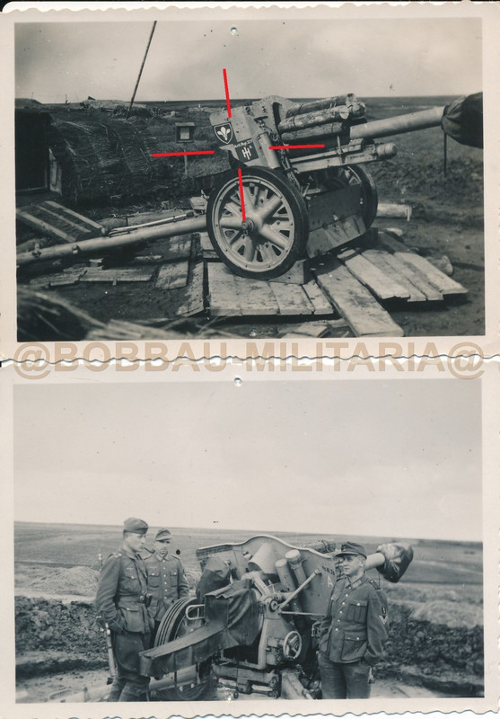 Russland Wehrmacht Art.-Rgt. 337 10,5-cm-leichte Feldhaubitze Emblem Wappen