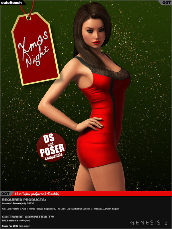 XMas Night for Genesis 2 Female(s)