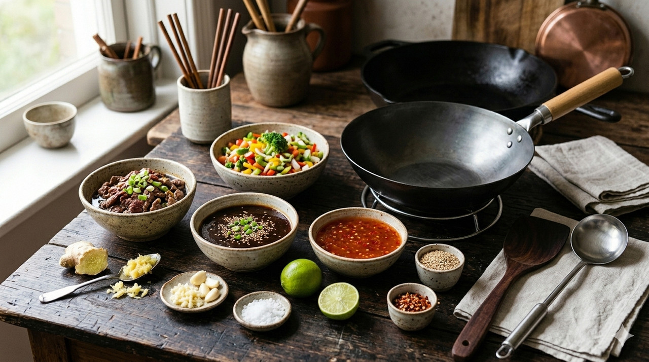 Приготовление лапши вок дома