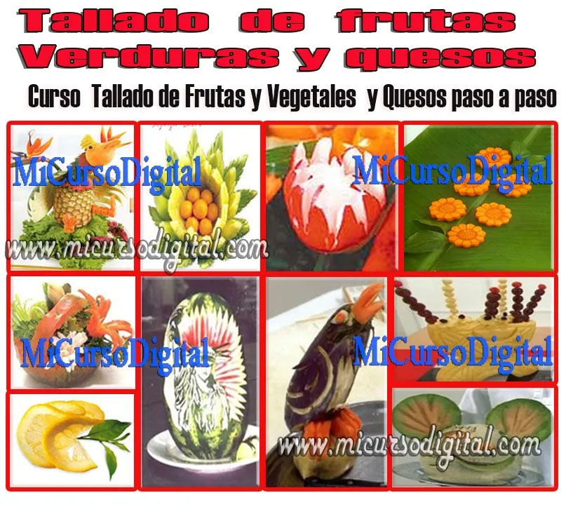 Curso tallado de frutas y verduras muKimono gastronomia eventos decoración hogar Arte MuKimono