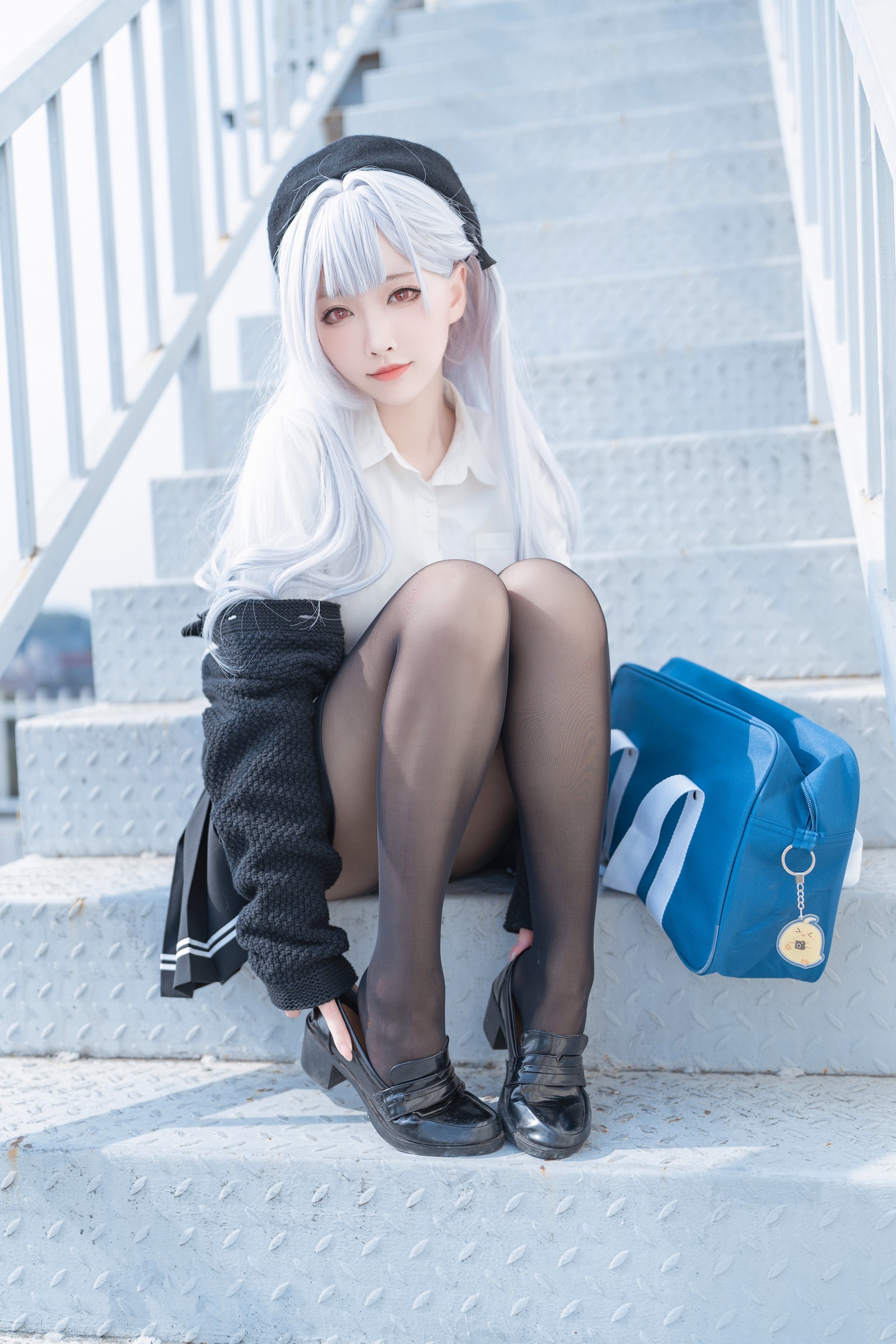 宮本桜 碧蓝航线 斯库拉 JK 制服写真｜校园风 Cosplay 图集（21P｜428MB）插图1