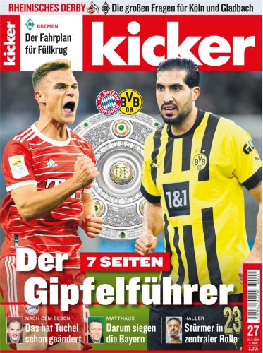 Kicker Sportmagazin No 27 vom 30 März 2023 Kicker Sportmagazin No 27 vom 30 März 2023