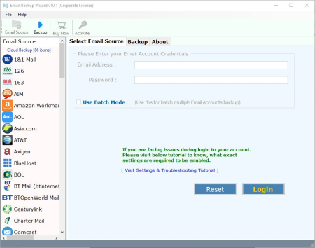 Email Backup Wizard 13.7