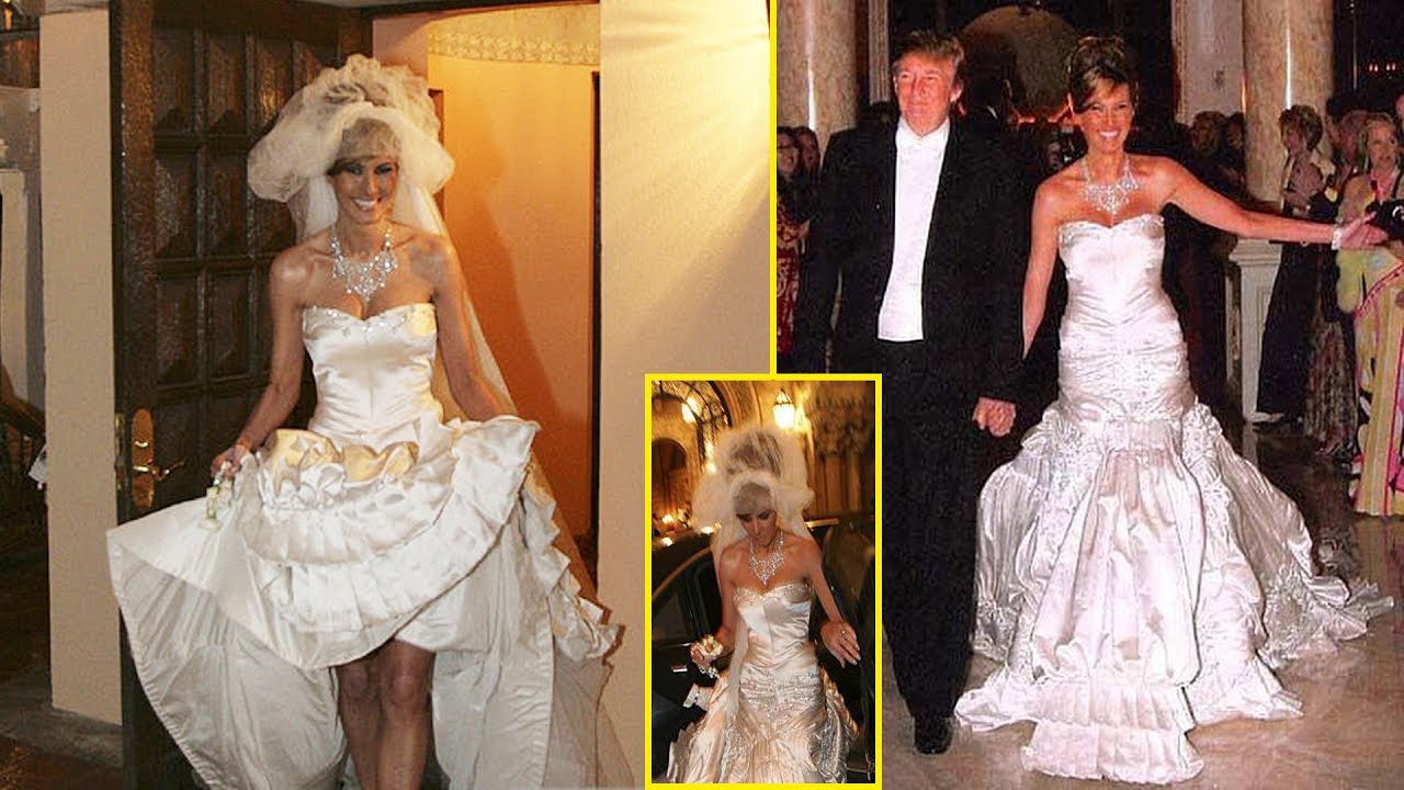 Melania changed the wedding dress for the evening.