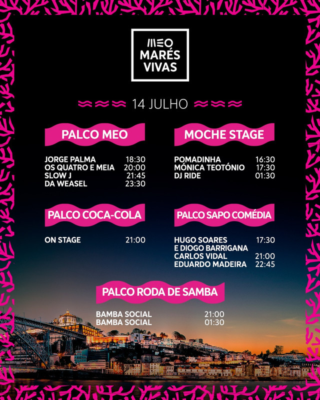 Horários dos concertos do Festival MEO Marés Vivas 2023 – Toupeiras –  Agenda de Festivais e Concertos