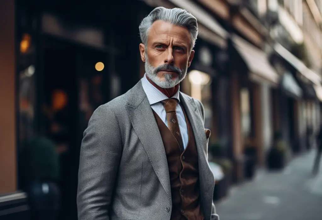 Very Fashionable Older Italian Men With White Hair