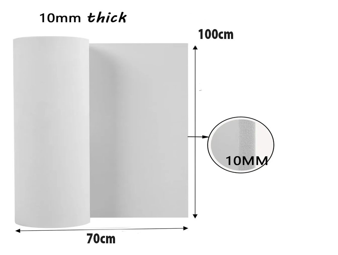 Rollo De Espuma Eva 40 X 150 Cm 10 Mm Blanco Para Cosplay