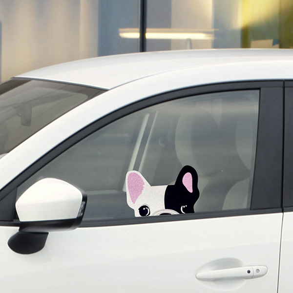Cute Chihuahua Dog Car Sticker Funny Peeking Puppy Pet Window