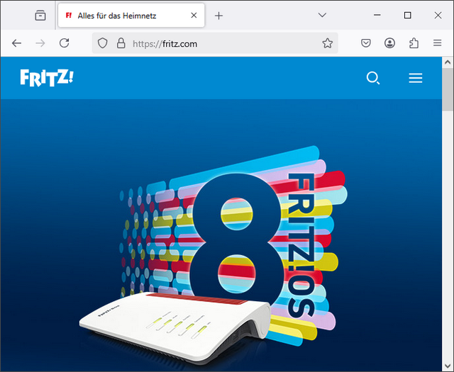 AVM Webseite fritz.box