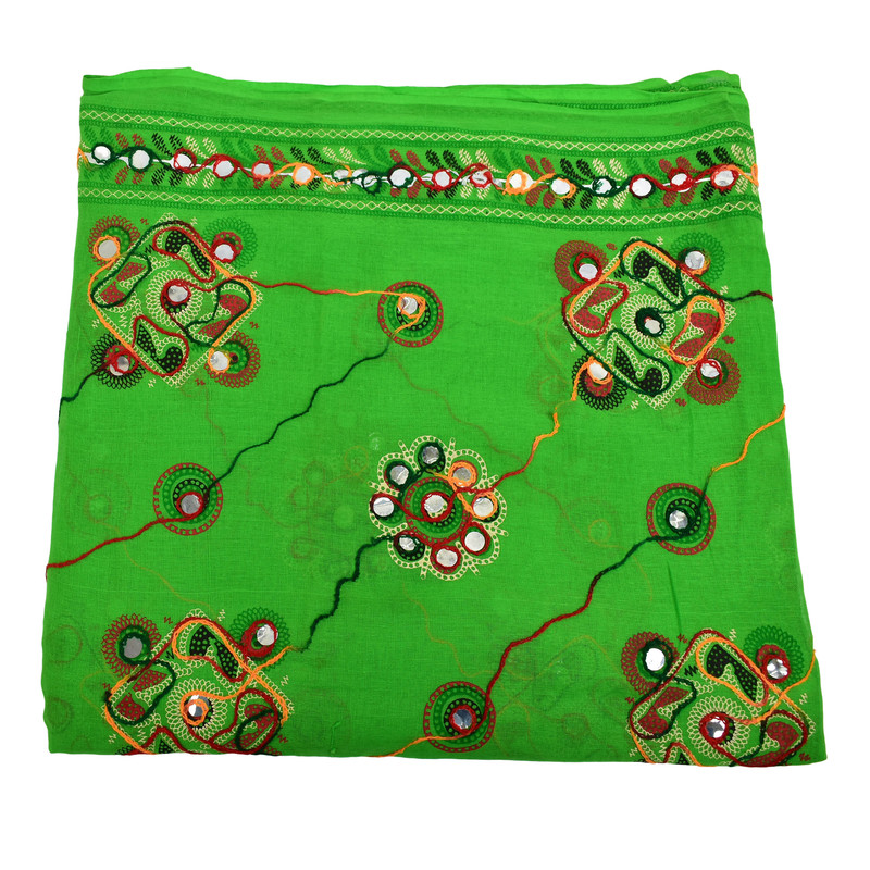 thumbnail 18  - Women&#039;s Cotton Dupatta Wrap Stole Mirror Work Embroidery Ethinic Scarves Chunni