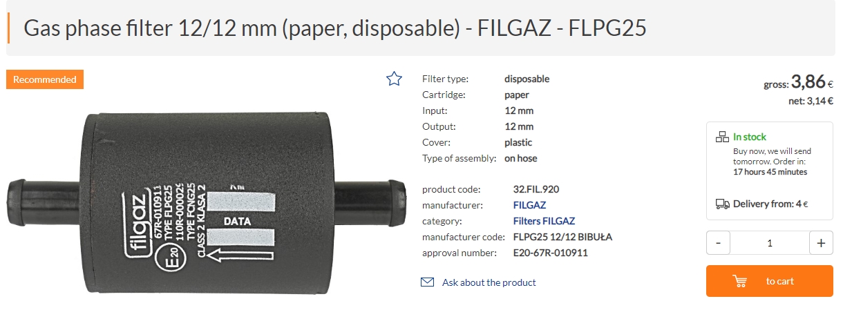 Filtro GLP Fase Gaseosa-1