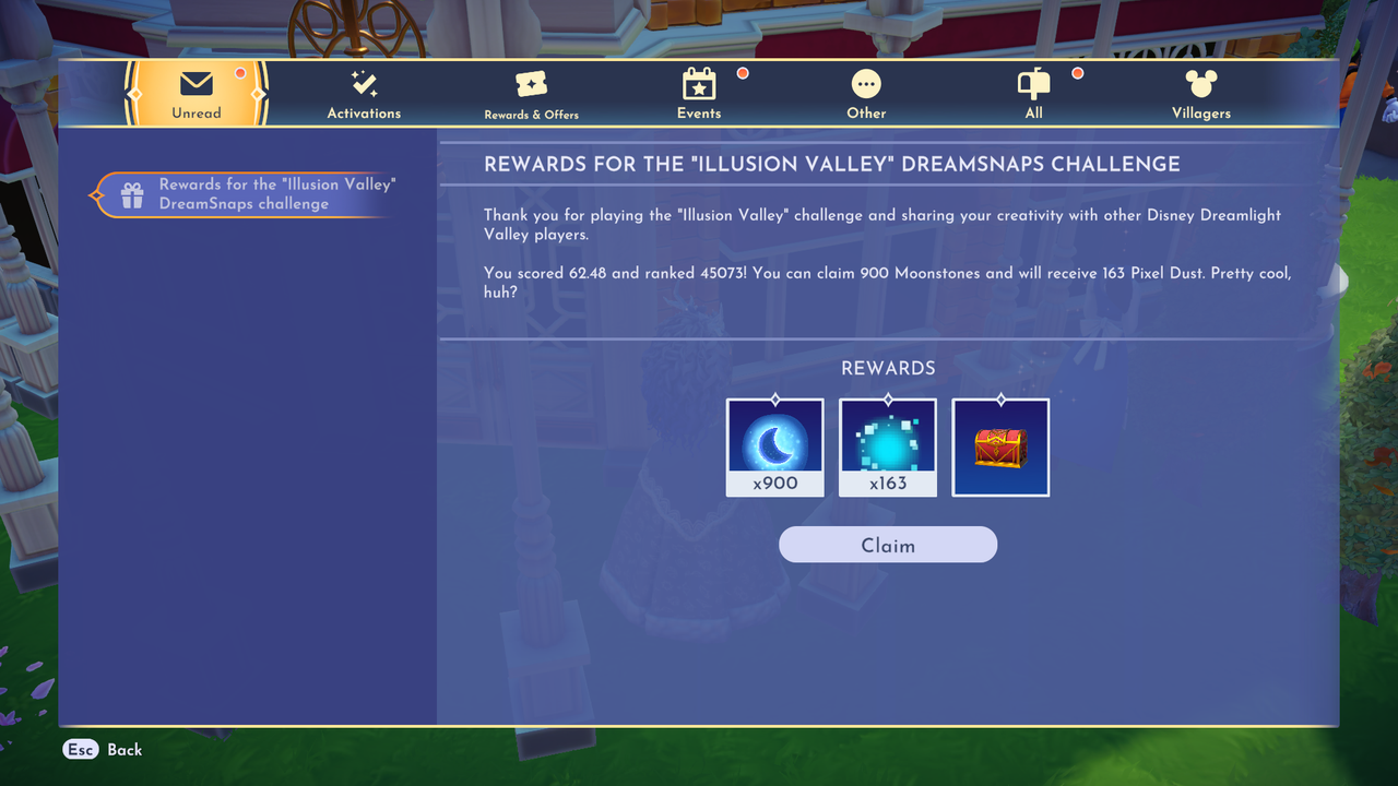 DDLV Illusion Valley results