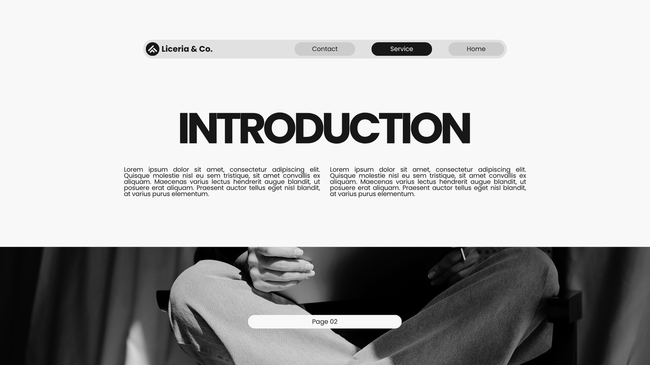 Black and White Minimalist Pitch Deck Presentation