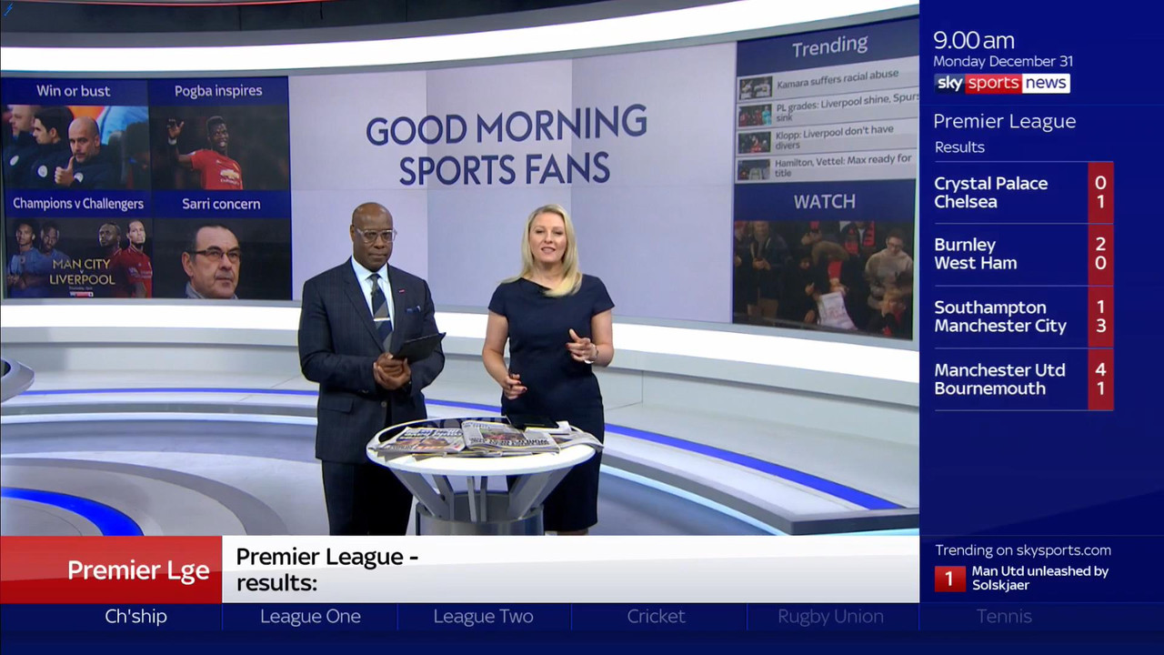 31 December - 09.00.00 - Good Morning Sports Fans. Round-up of t