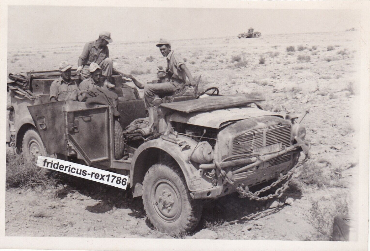 Foto Südfront Afrika DAK schweren Einheits PKW Kfz Horch in der 