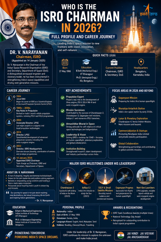 Who Is the ISRO Chairman in 2026? Full Profile and Career Journey