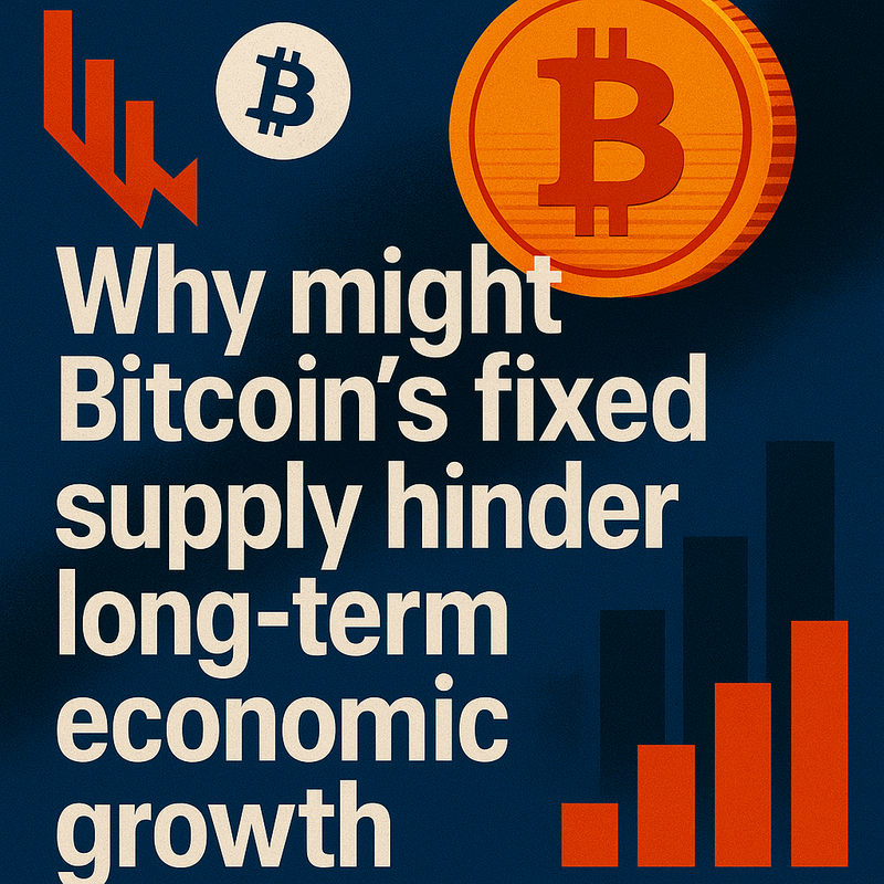 Why might Bitcoin's fixed supply hinder long-term economic growth