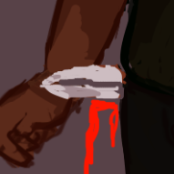 Thumbnail of a sword coming out of something, with blood dripping down.