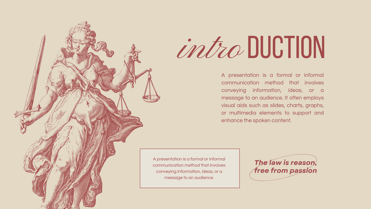 Red and Beige Vintage Law Presentation