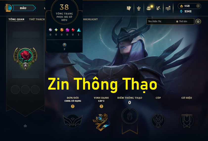 Acc RAC #Zin Thông Thạo , SEVER SINGAPORE - Không Khung