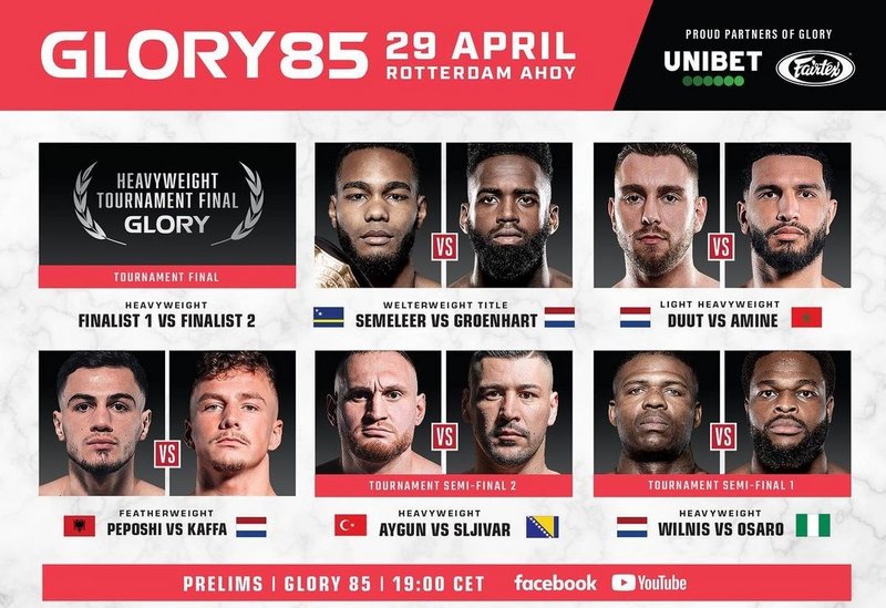 Резултати от GLORY 85
