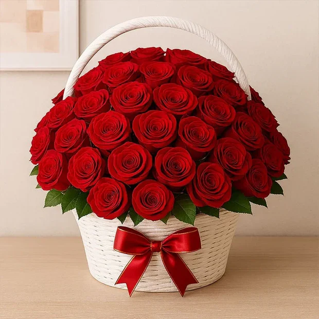 Romantic Roses Basket Image