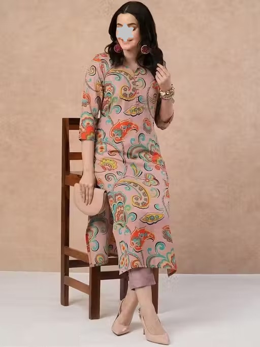 Cotton Printed Kurta set for women Color 1 (KS126)