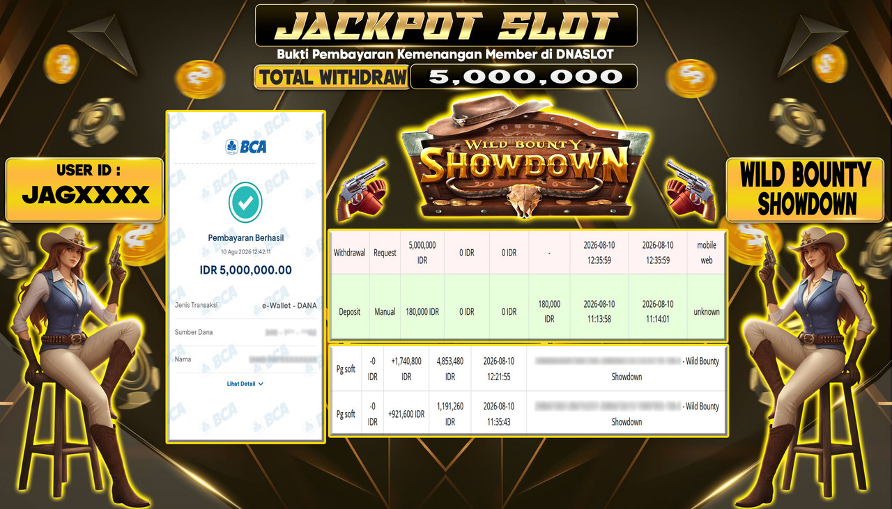 JACKPOT SLOT WILD BOUNTY SHOWDOWN  10 AGUSTUS 2026