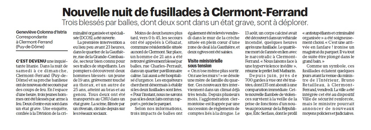 2025-09-01-Le-Parisien-Violences-Clermon