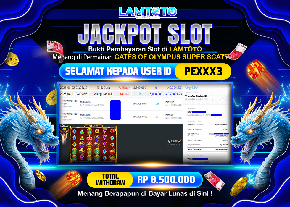 BUKTI JACKPOT LUNAS LAMTOTO