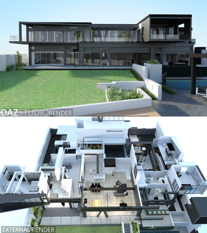 Luxurious House + Iray 1 Luxurious House + Iray