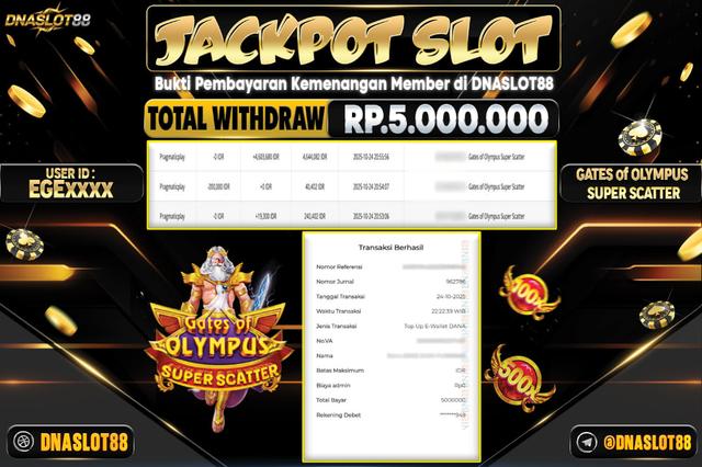 JACKPOT SLOT GATES OF OLYMPUS SUPER SCATTER 24 OCTOBER 2025