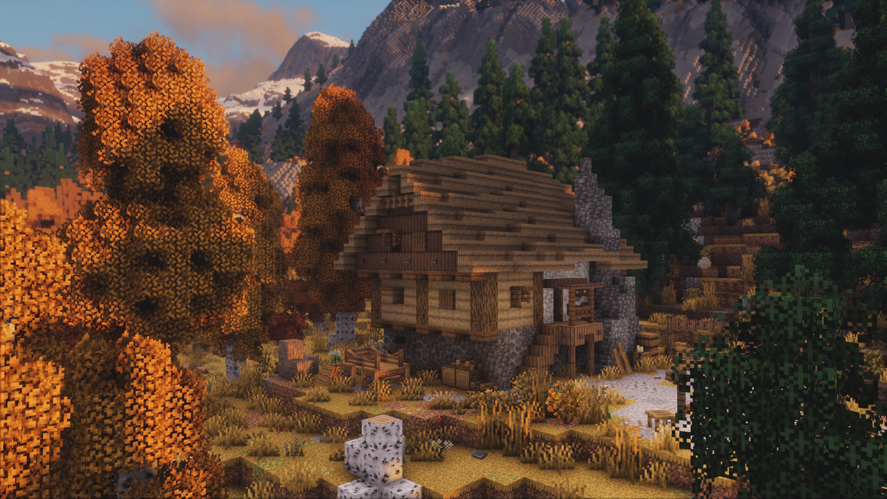 Trader&#039;s Homestead - Realistic Medieval Cabin | Medieval Unlimited Server Minecraft Map