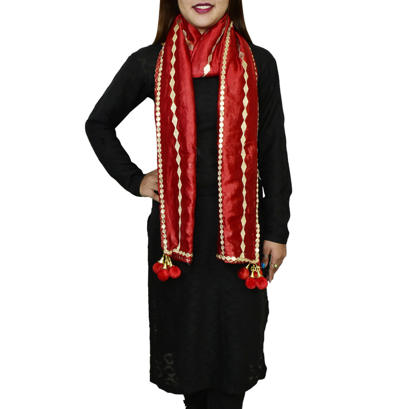 thumbnail 59  - Women&#039;s Dupatta Gota Patti Traditional Wrap Chunni Shawl Scarf Hijab For Wedding