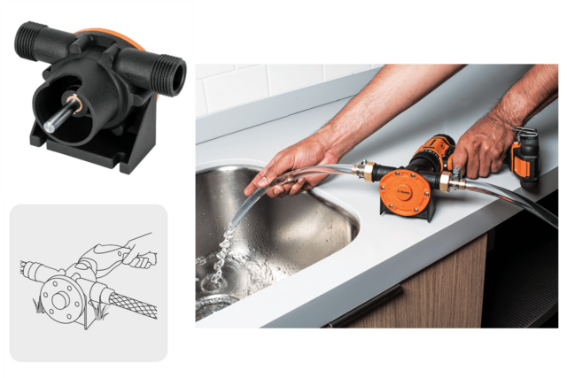 ¡La bomba de agua para taladro es muy fácil de usar!