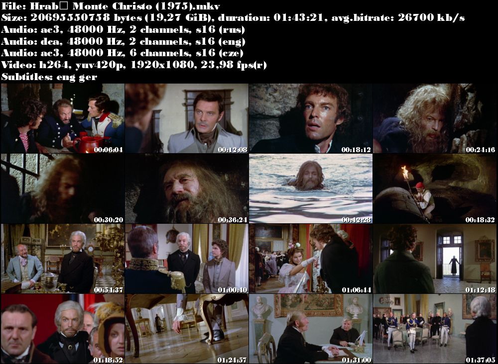 Hrabě Monte Christo / The Count of Monte-Cristo (1975)
