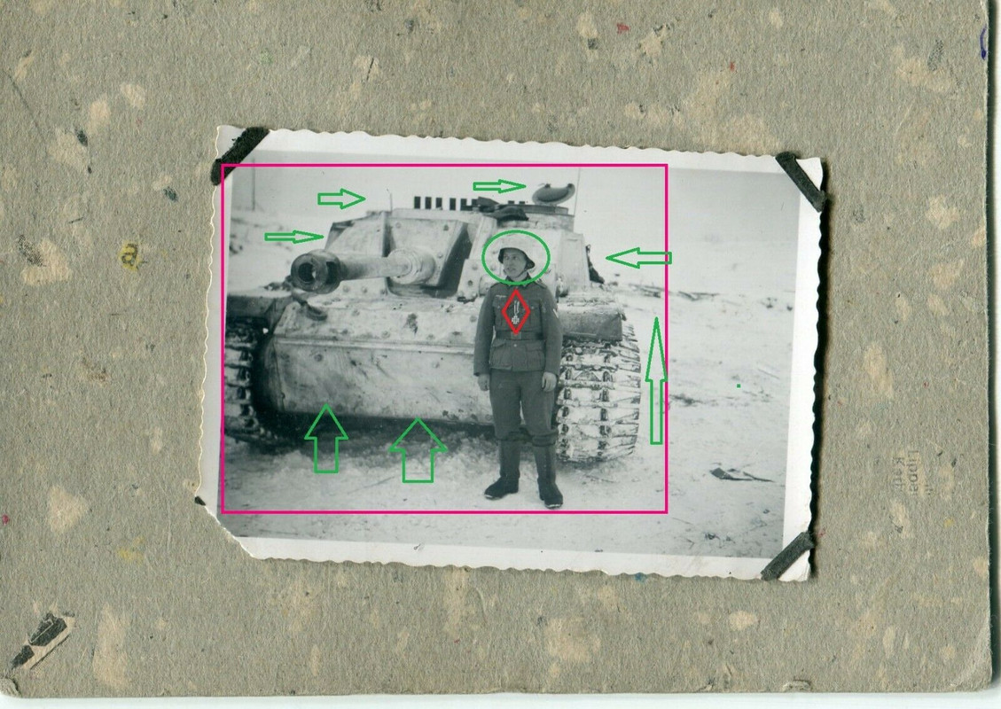 FOTO STURMGESCHÜTZ Panzer TANK in Wintertarn WEISS bemalt