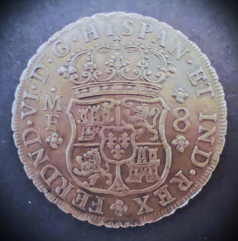 Columnario de 8 reales de Fernando VI de 1750, México IMG-20231115-145359