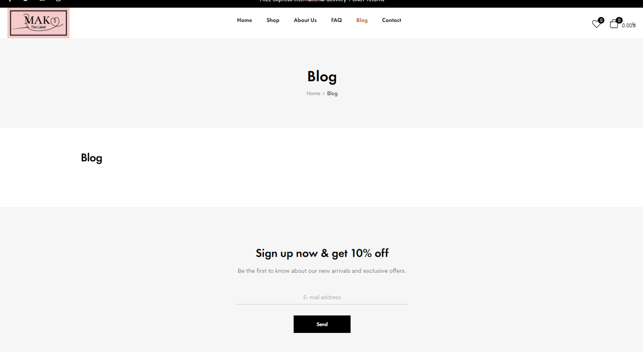 Blog page issue