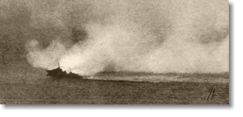 Ataque al Convoy. Imagen de la Batalla de mediados de junio. Diario de la Fuerza Aérea Real - Suplemento Especial, 21 de junio de 1942 Ataque al Convoy. Imagen de la Batalla de mediados de junio. Diario de la Fuerza Aérea Real - Suplemento Especial, 21 de junio de 1942