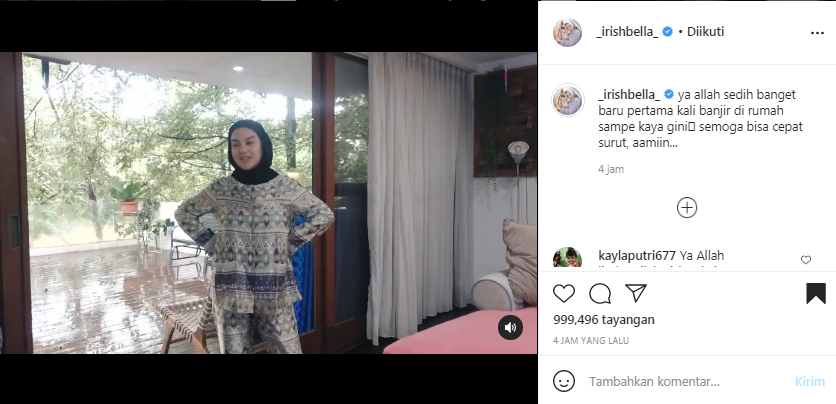 Rumah Irish Bella kebanjiran