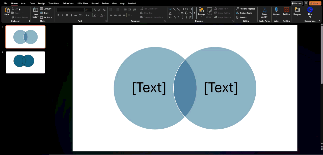 PowerPoint workspace demonstration