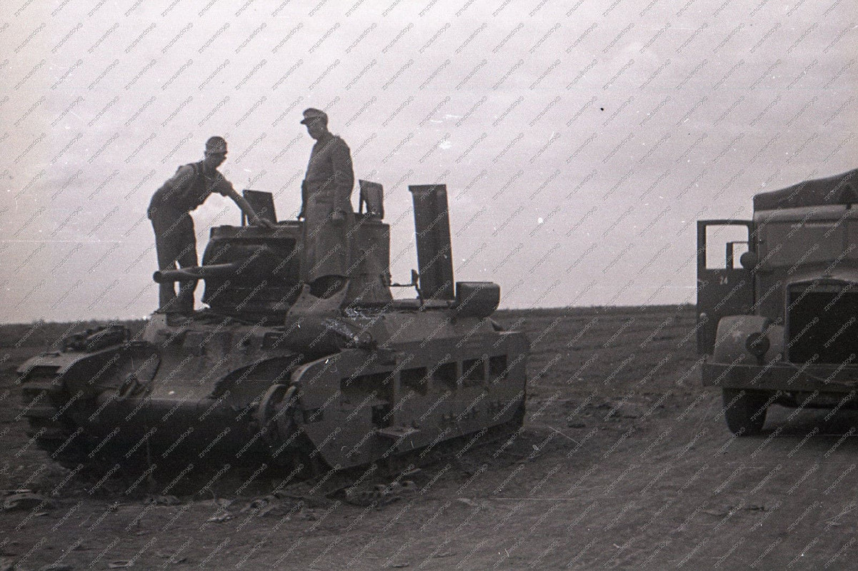 zerstörter Panzer Matilda, Lend-Lease, Russland,